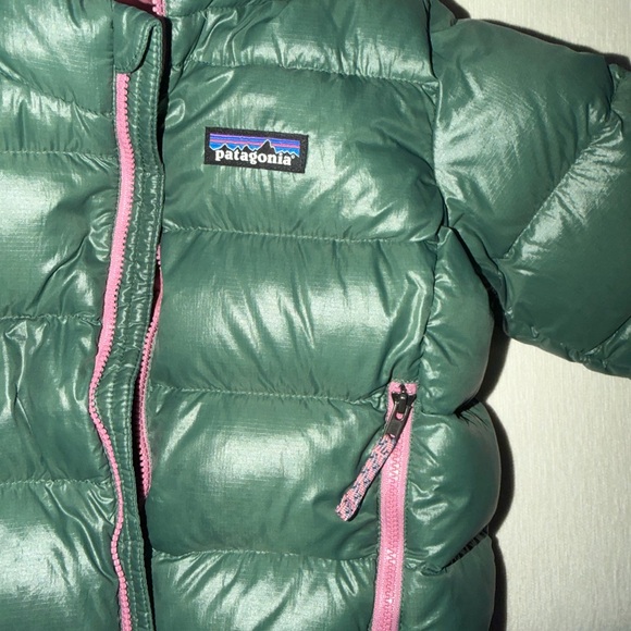 Patagonia Kids Puffer Jacket - Green and Purple - Picture 3 of 4